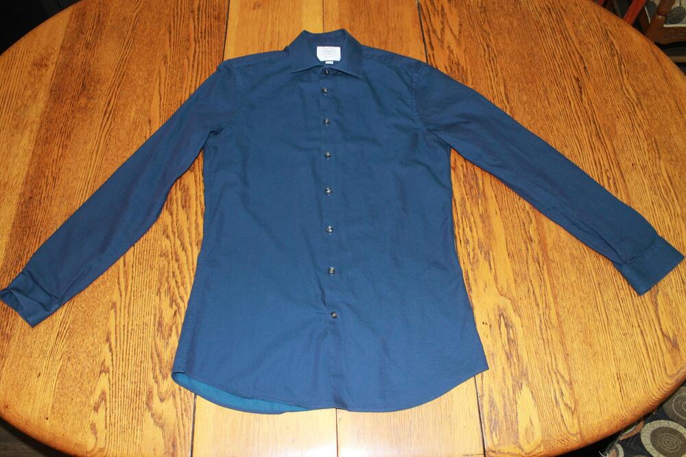 Charles Tyrwhitt Shirt Mens 15.5 34/35 Super Slim Fit Long Sleeve Dress Formal